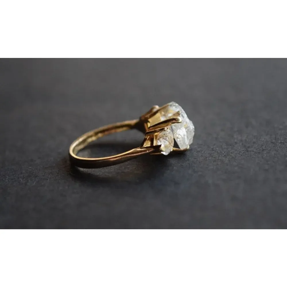 Lake county crystal engagement ring, raw stone jewelry, anniversary gift